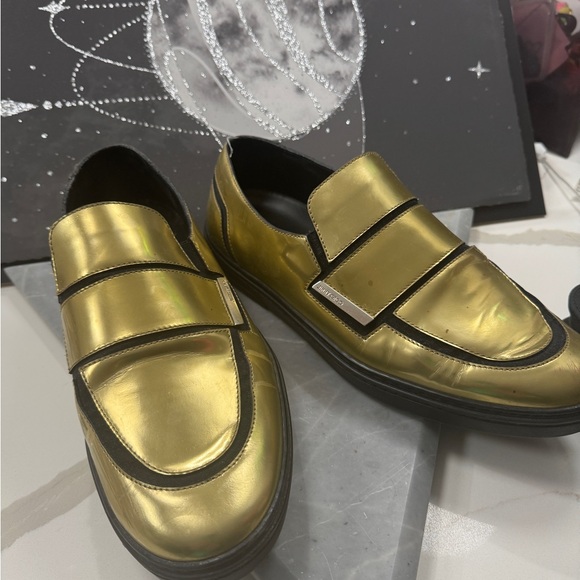 Jimmy Choo men’s chrome gold loafers size 43 - Picture 4 of 11